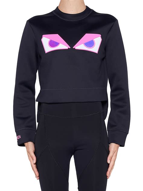 fendi women sweatshirt|Fendi beaded graphic sweatshirt.